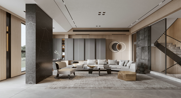 龙发装饰打造七彩云南古滇名城联排别墅|现代轻奢风格|217m²